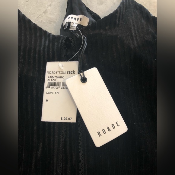 Brand New Nordstrom Rack Black Velvet Tank Top - Picture 7 of 10